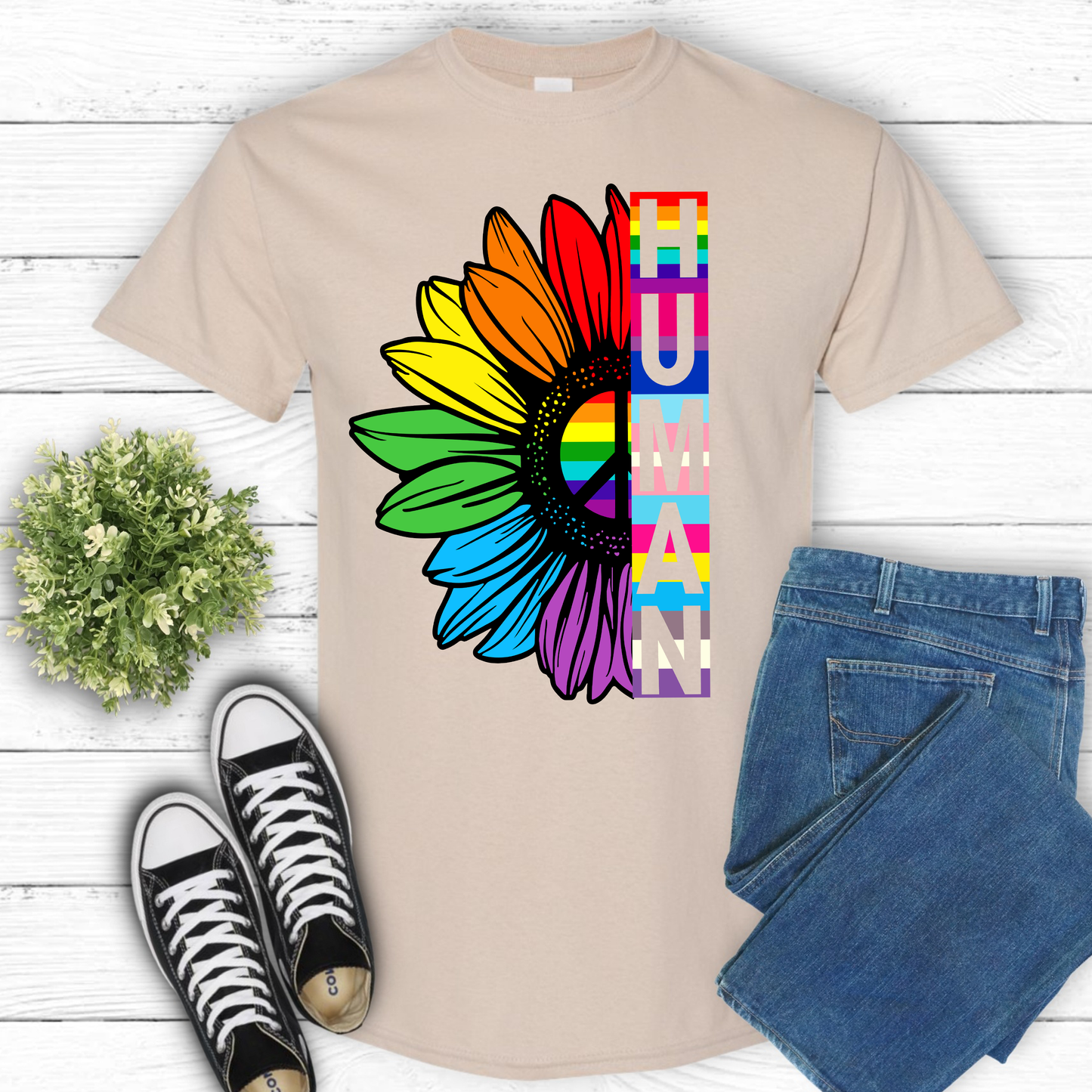 HUMAN SUNFLOWER T-SHIRT 0002