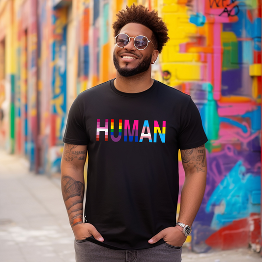 HUMAN LGBT FLAGS T-SHIRT 0009