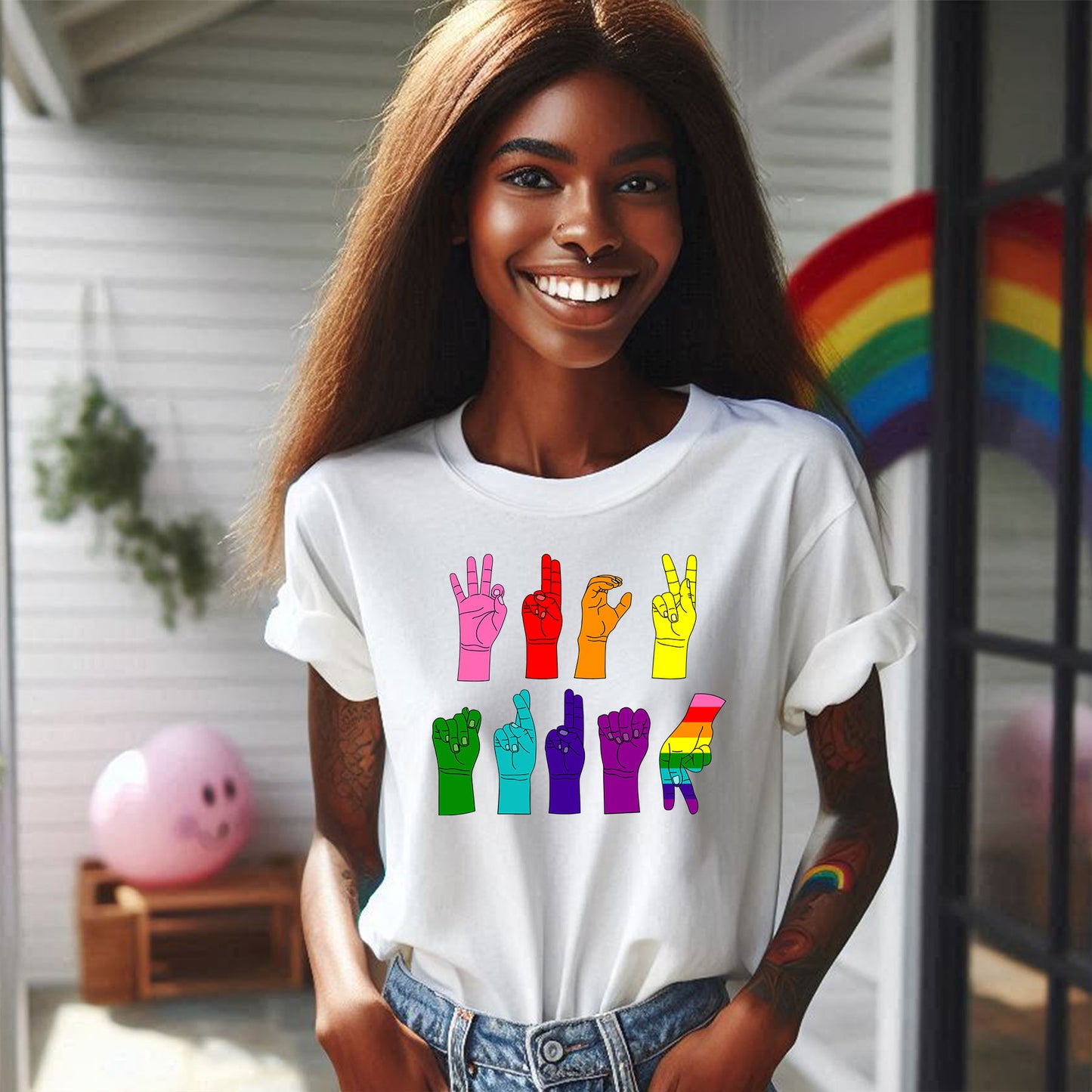 RAINBOW FTRUMP SIGNED T-SHIRT 2025