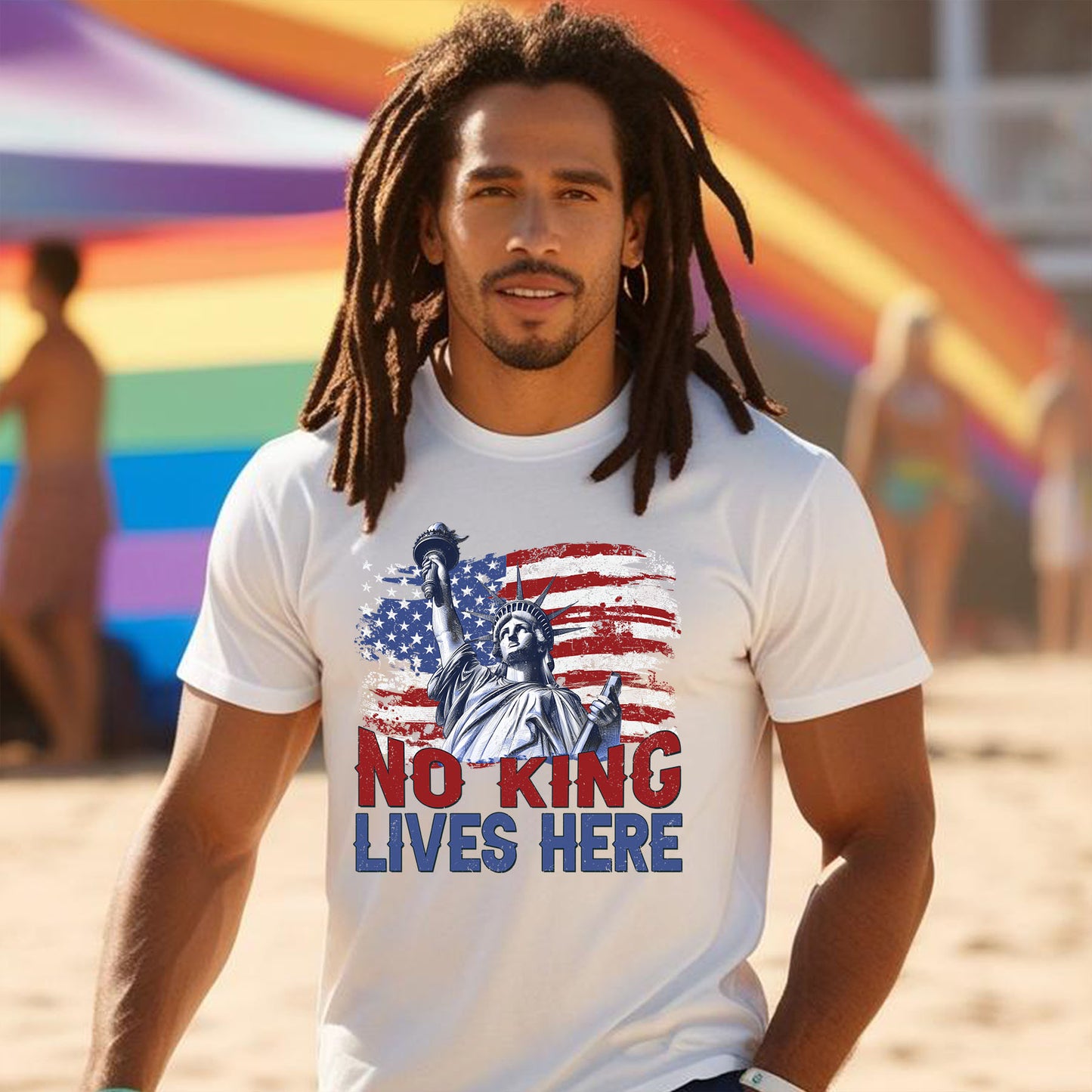 NO KING LIVES HERE T-SHIRT 3006