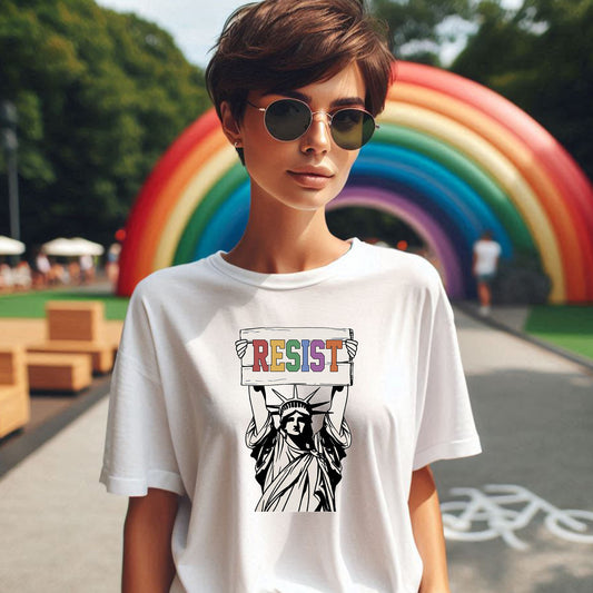 RESIST STATUE OF LIBERTY T-SHIRT 8008