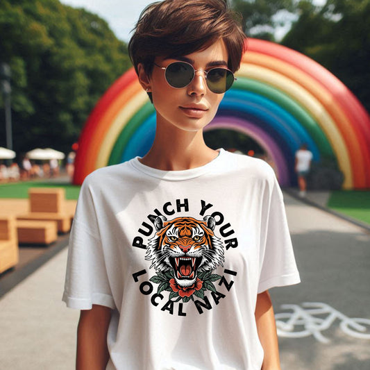 PUNCH YOUR LOCAL NAZI T-SHIRT 8016