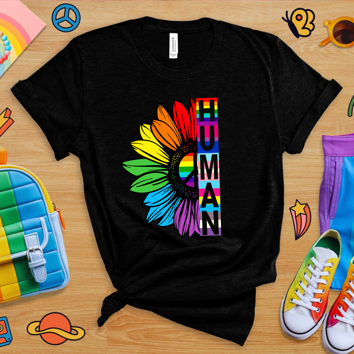 HUMAN SUNFLOWER T-SHIRT 0002