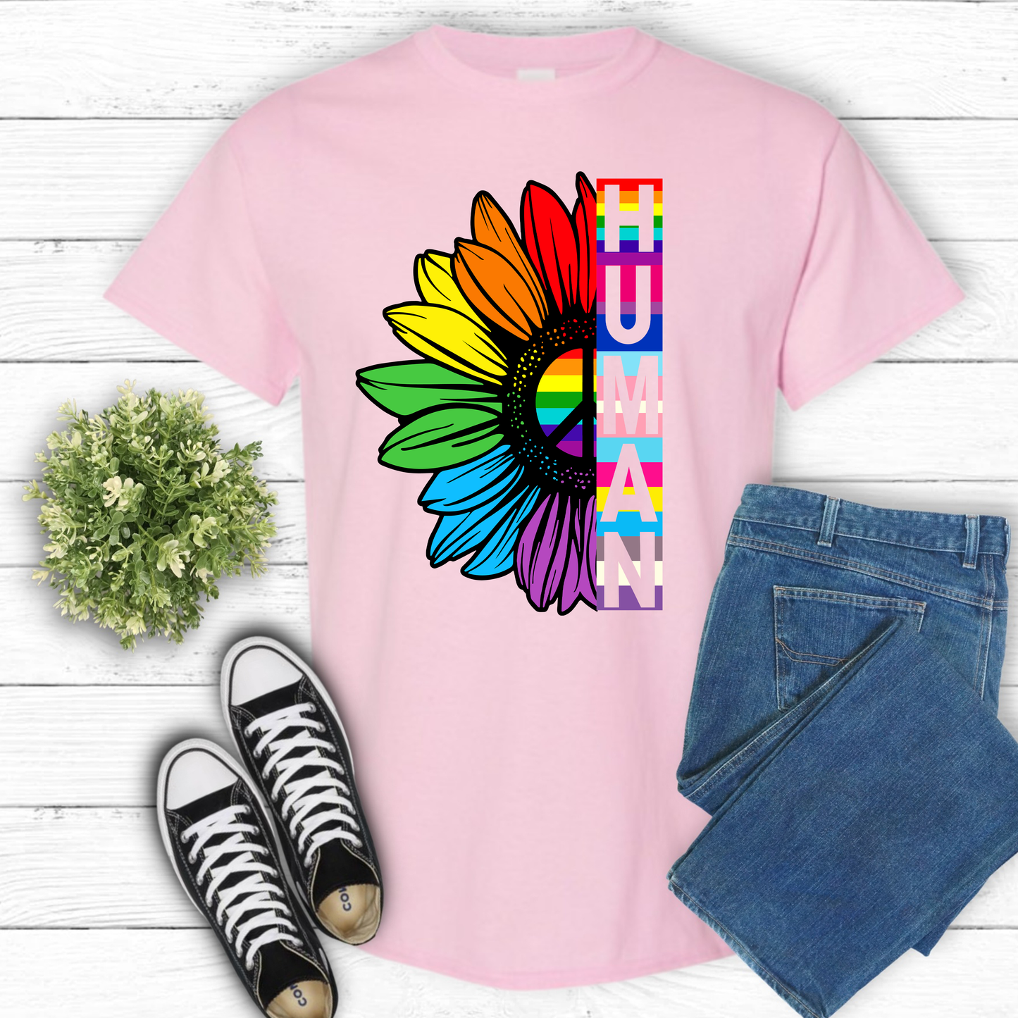 HUMAN SUNFLOWER T-SHIRT 0002