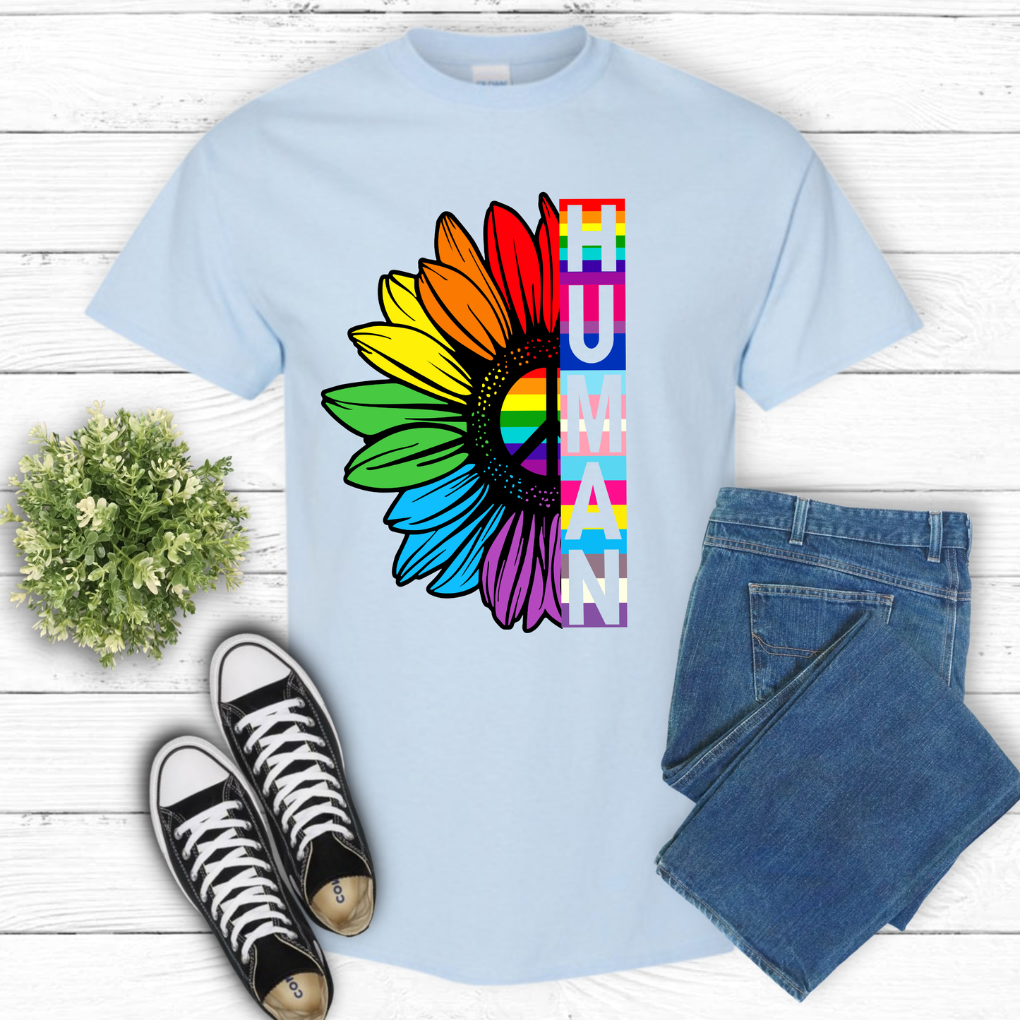 HUMAN SUNFLOWER T-SHIRT 0002