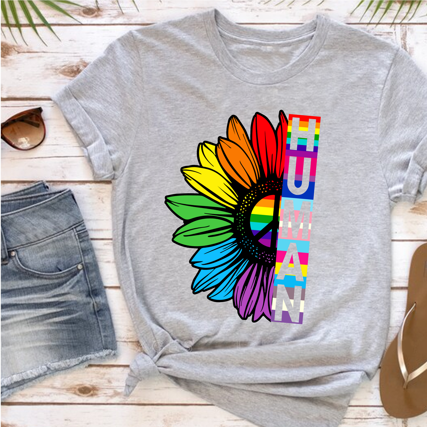 HUMAN SUNFLOWER T-SHIRT 0002