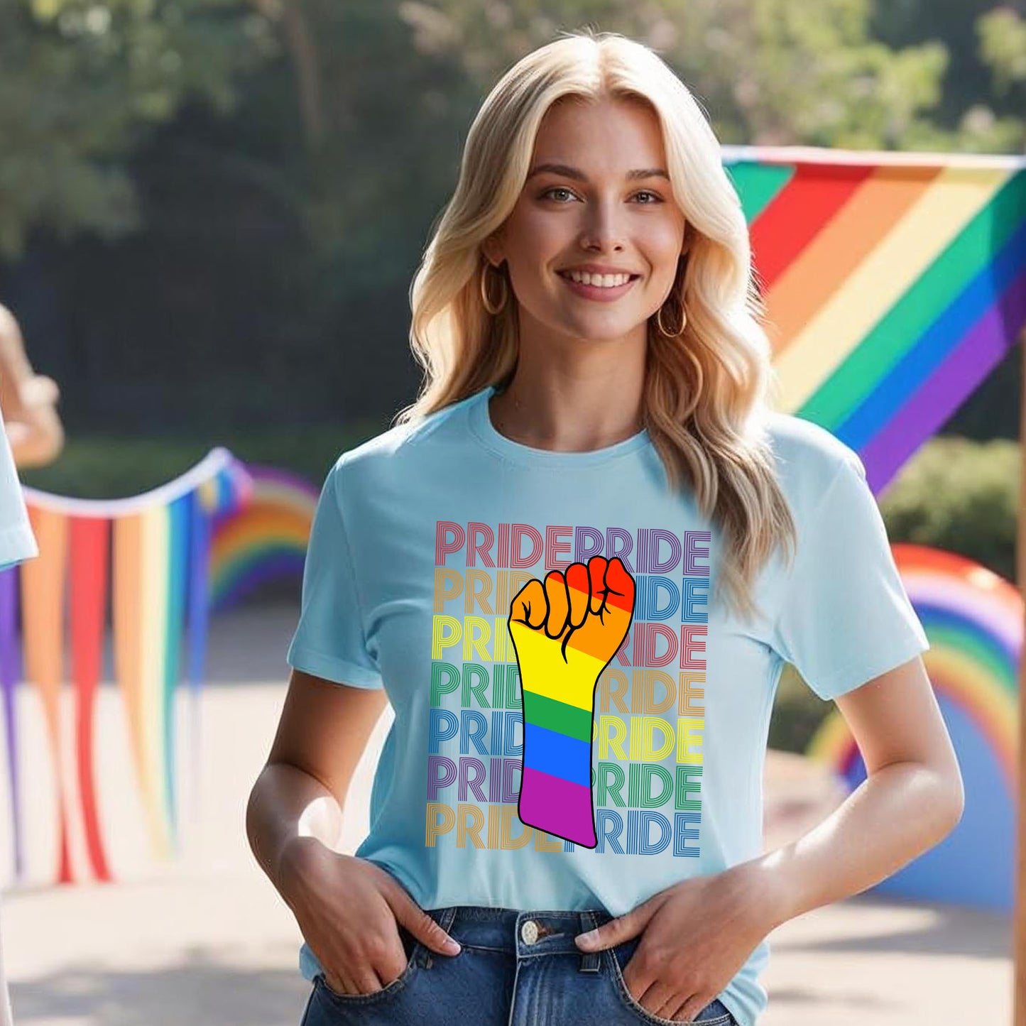 PRIDE RAINBOW FIST T-SHIRT 0010