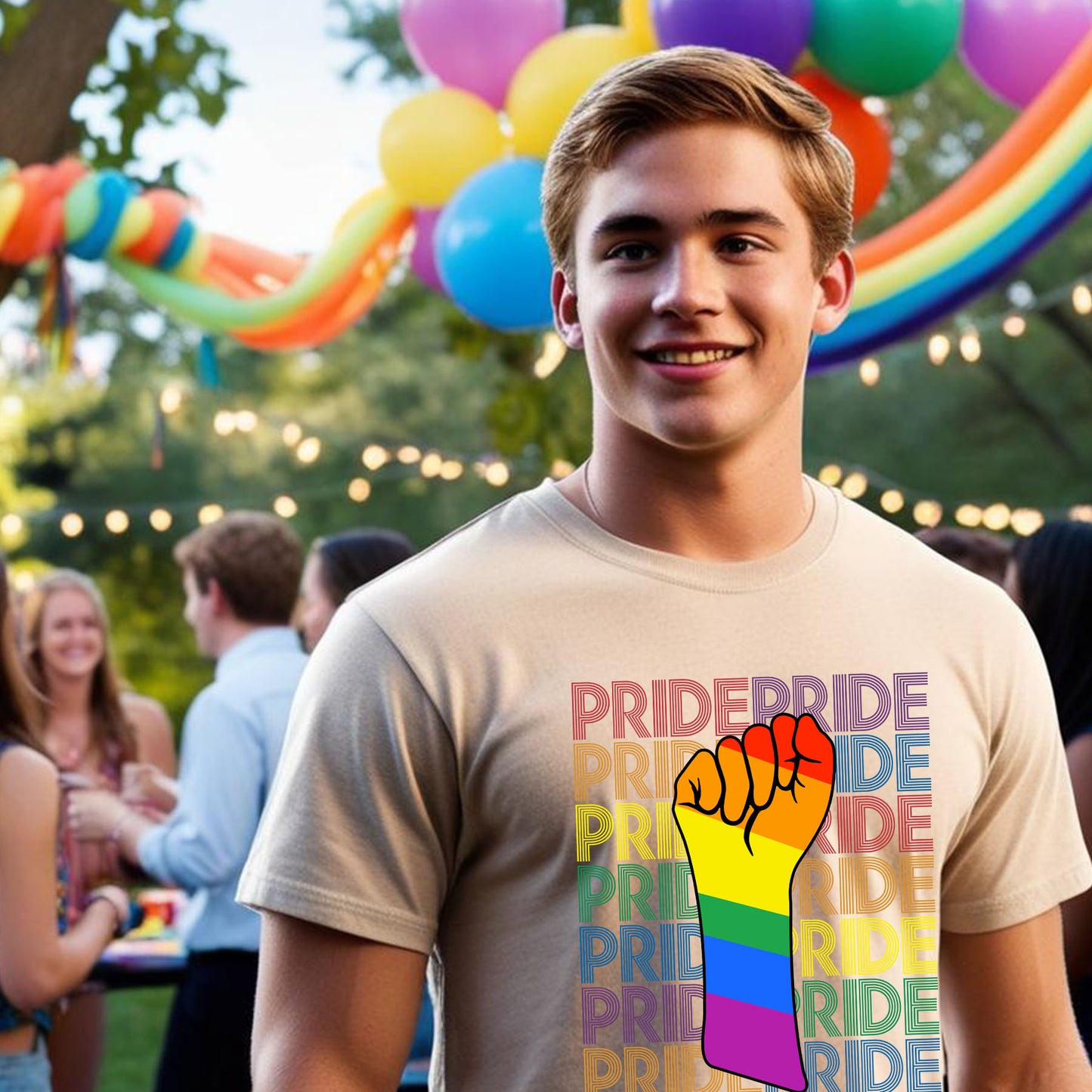 PRIDE RAINBOW FIST T-SHIRT 0010