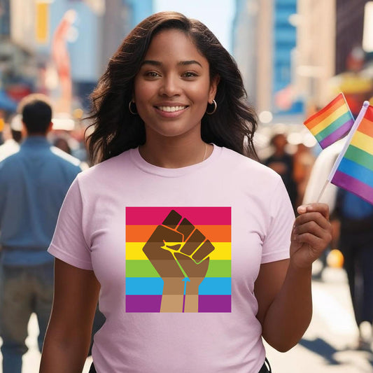 EQUALITY RAINBOW POC FIST 0012