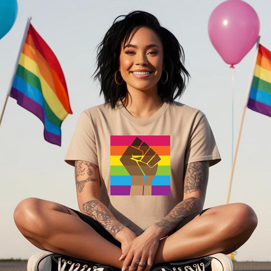 EQUALITY RAINBOW POC FIST 0012