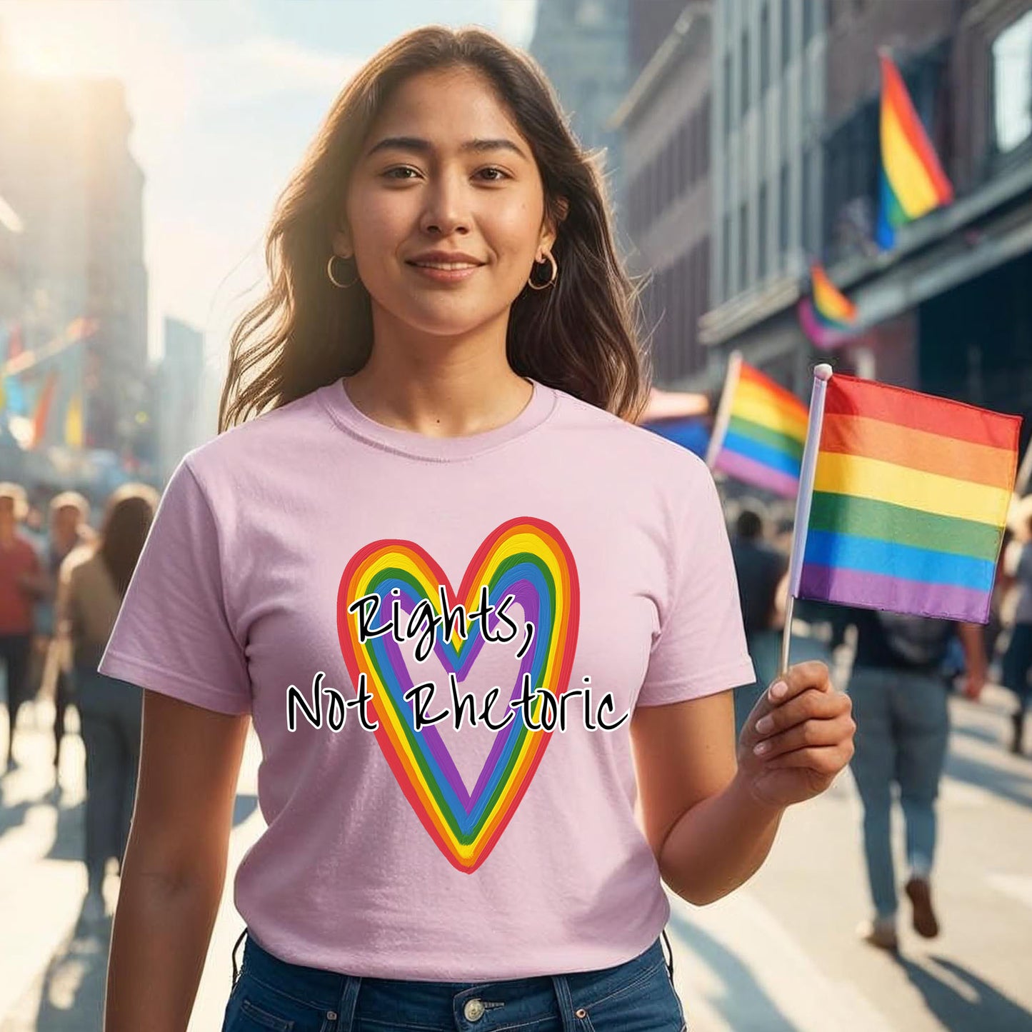 RIGHTS NOT RHETORIC T-SHIRT 0015