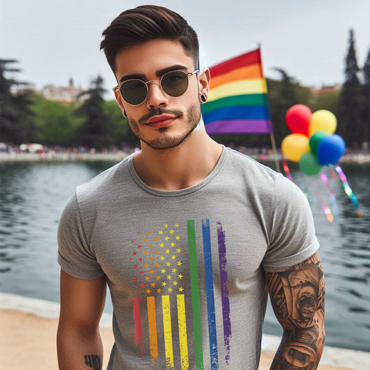 DISTRESSED PRIDE FLAG T-SHIRT 0026