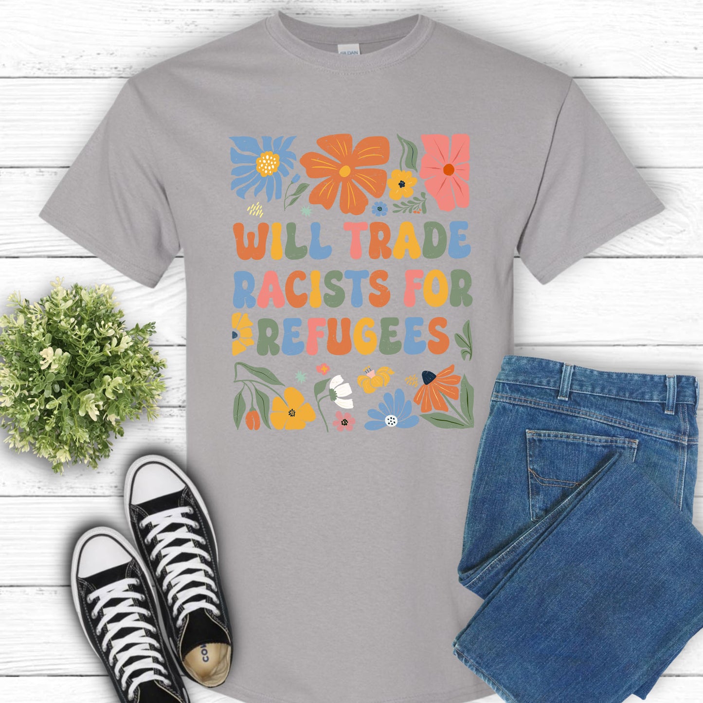 WILL TRADE RACISTS T-SHIRT 2007