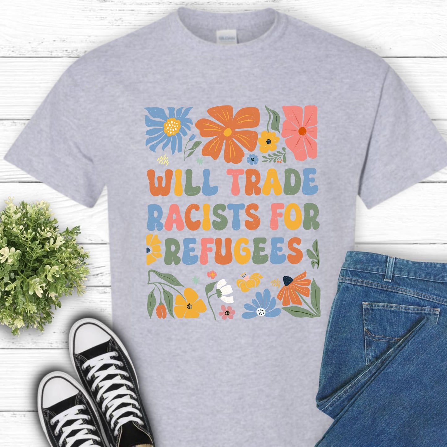 WILL TRADE RACISTS T-SHIRT 2007