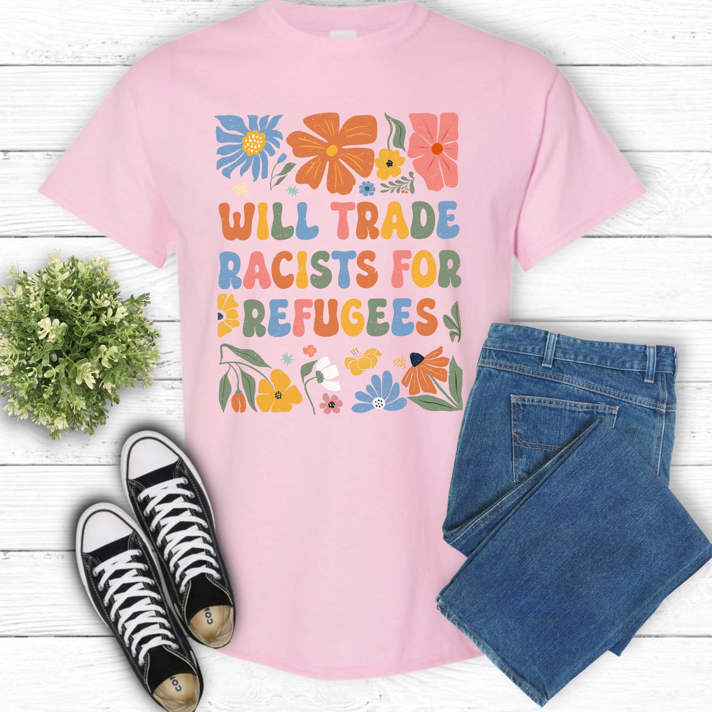 WILL TRADE RACISTS T-SHIRT 2007