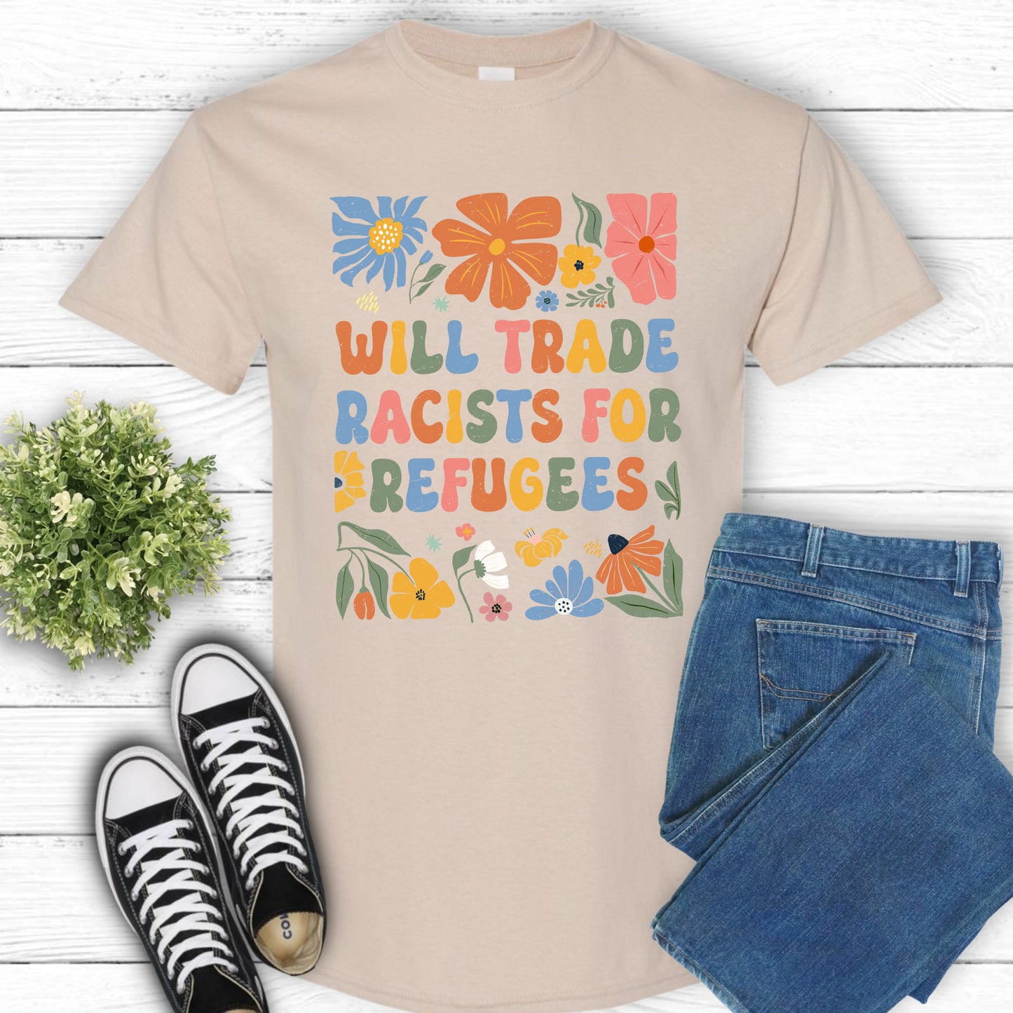 WILL TRADE RACISTS T-SHIRT 2007