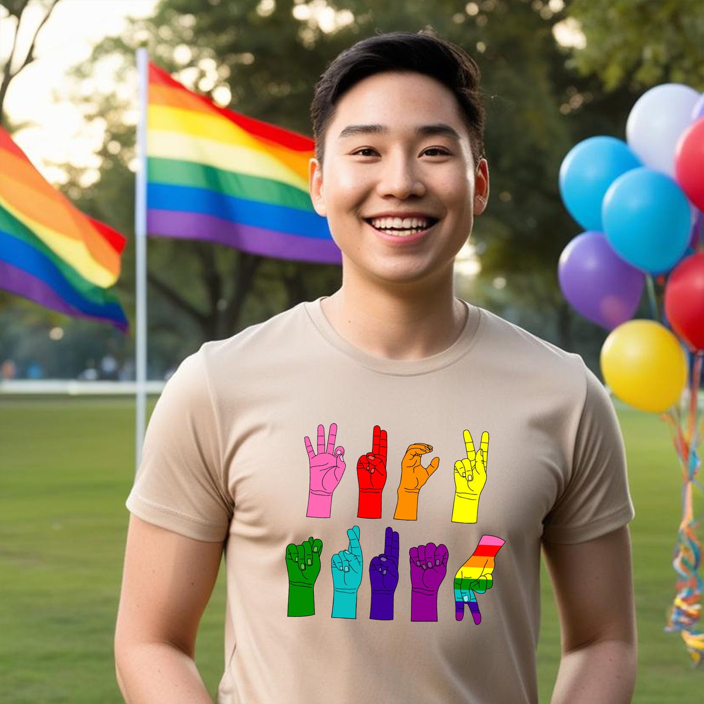 RAINBOW FTRUMP SIGNED T-SHIRT 2025