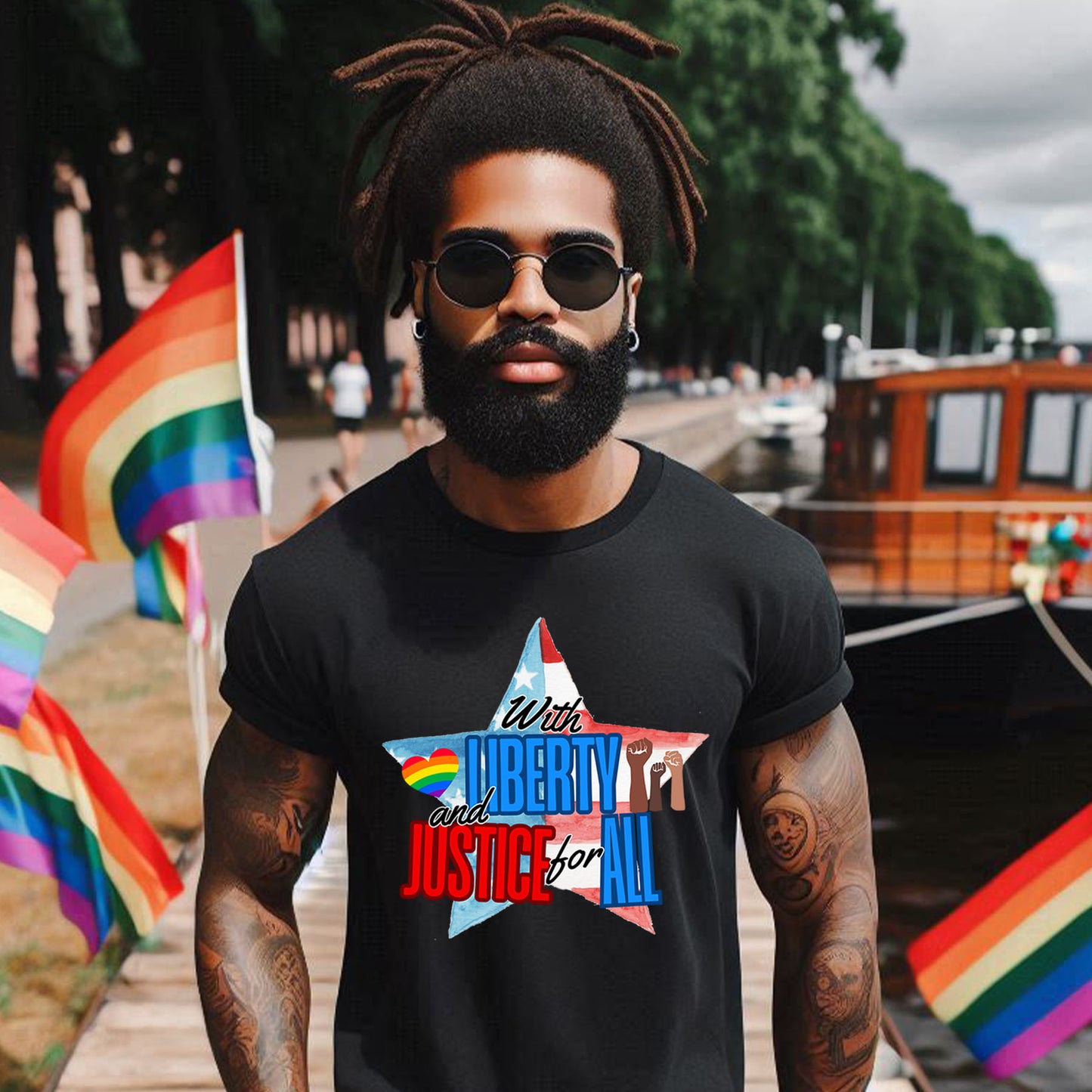 LIBERTY AND JUSTICE T-SHIRT 3000