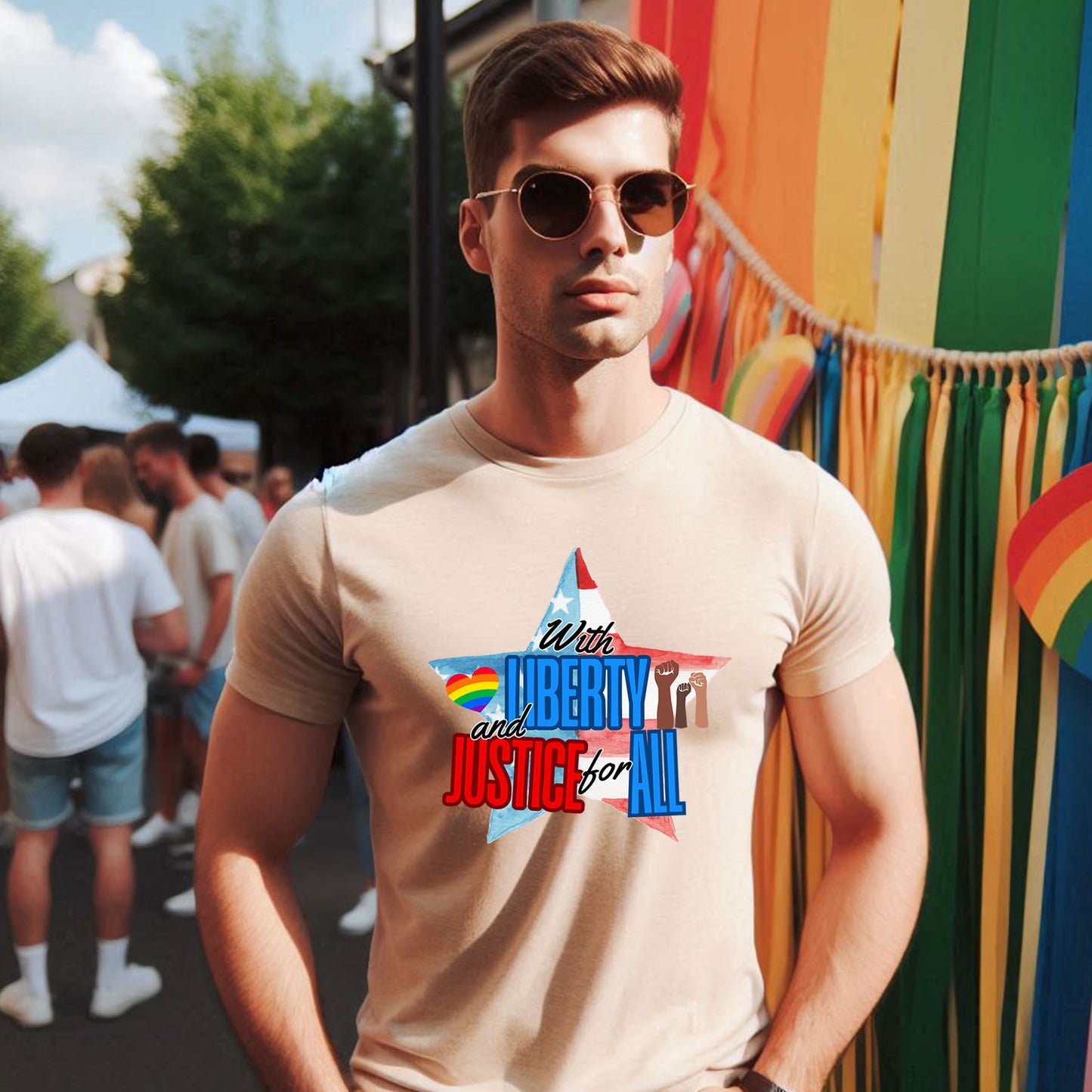 LIBERTY AND JUSTICE T-SHIRT 3000