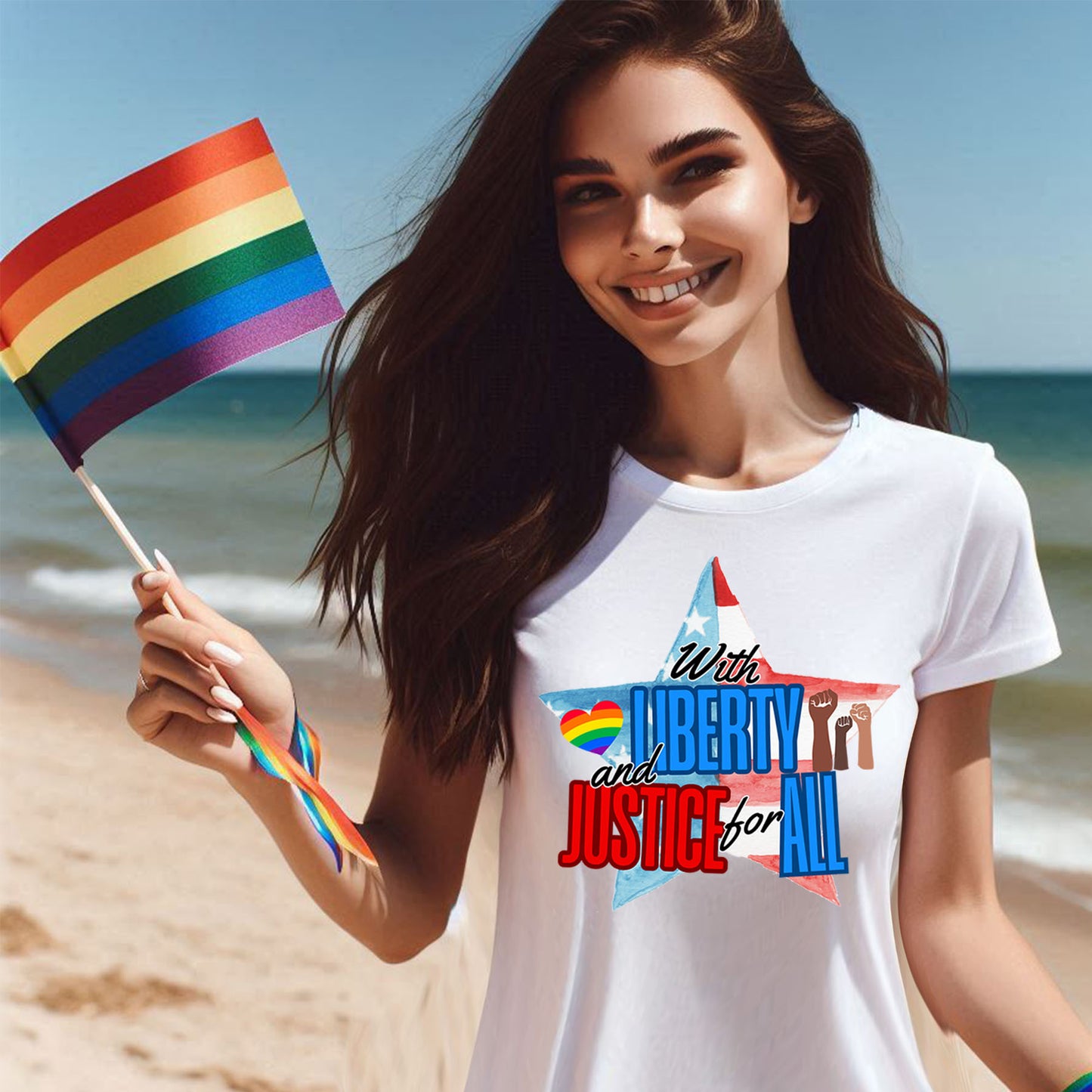 LIBERTY AND JUSTICE T-SHIRT 3000