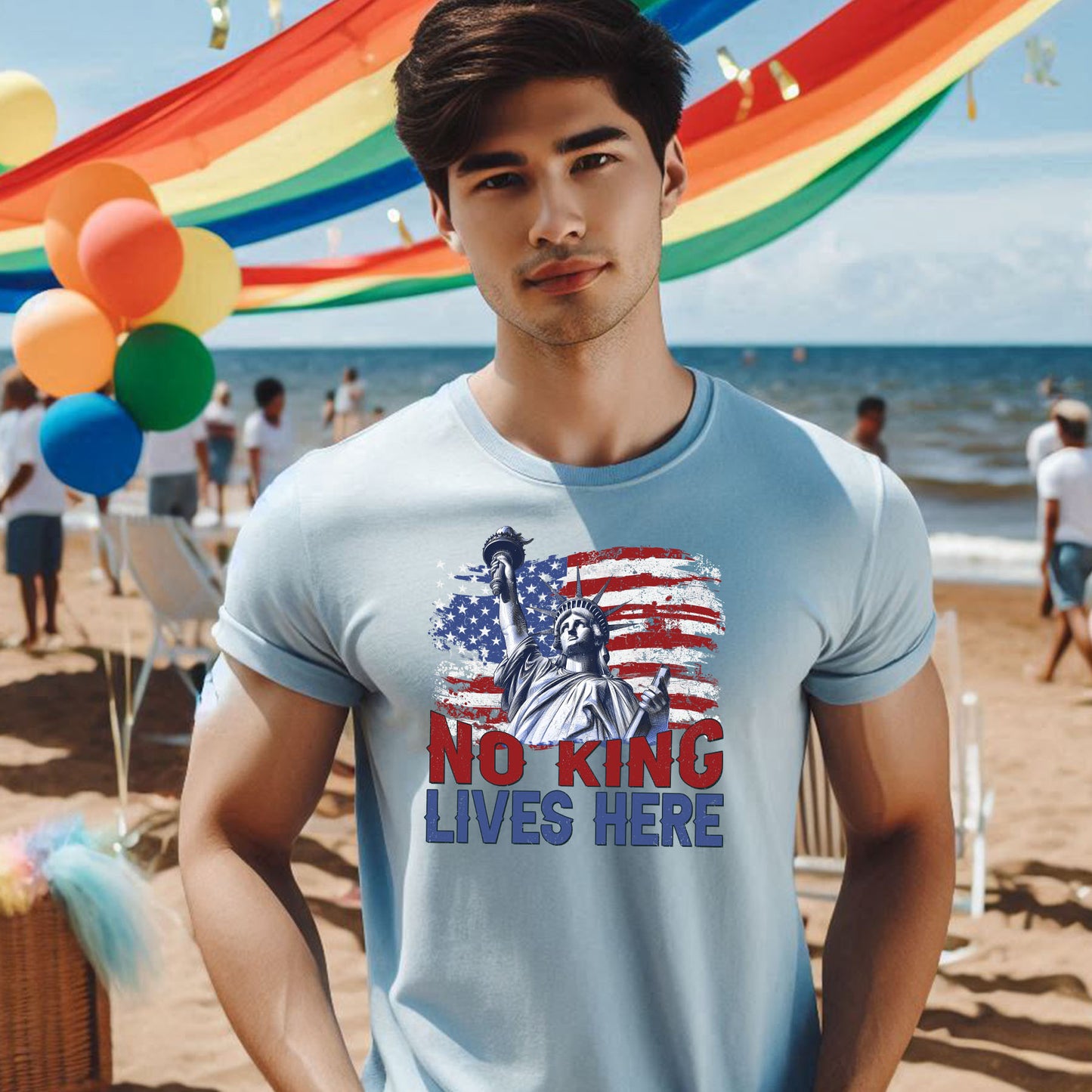 NO KING LIVES HERE T-SHIRT 3006