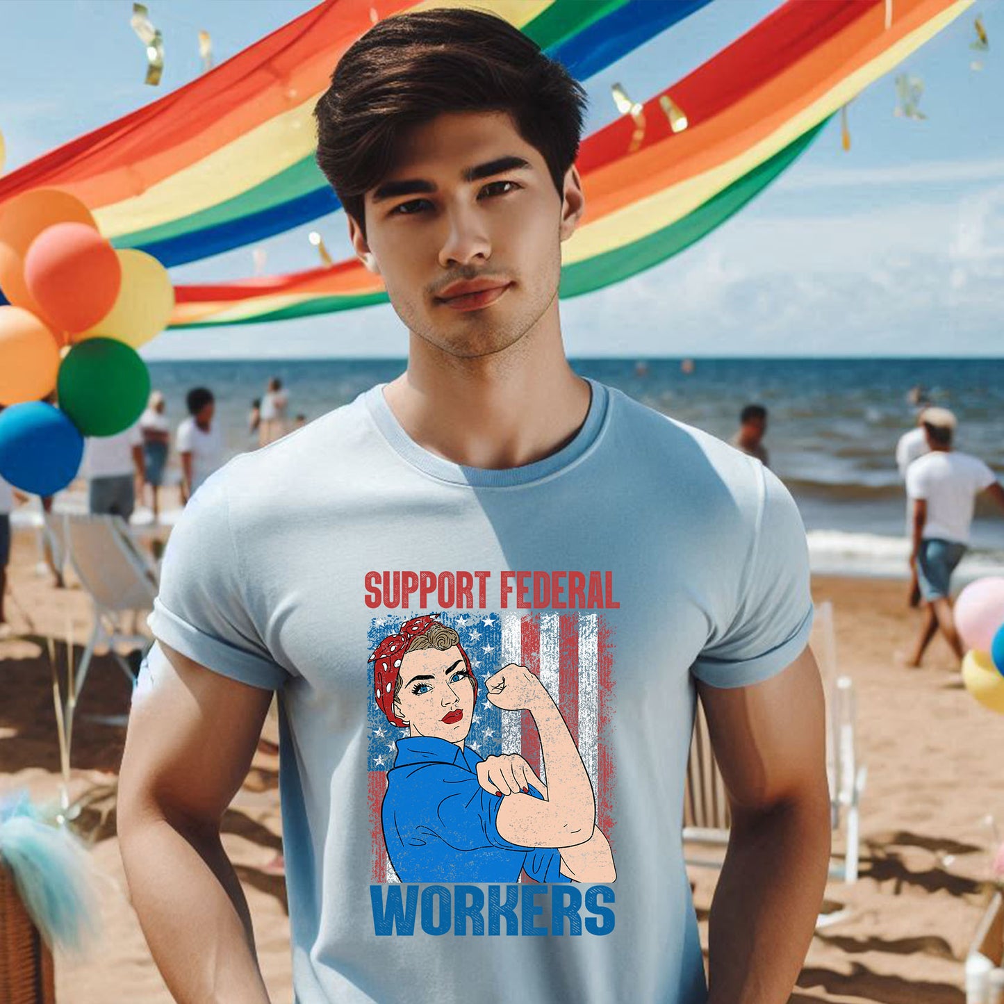 SUPPORT FEDERAL WORKERS T-SHIRT 3014