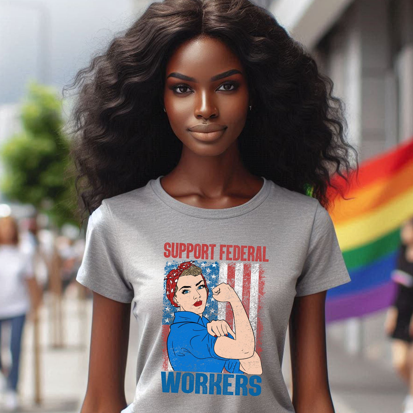 SUPPORT FEDERAL WORKERS T-SHIRT 3014