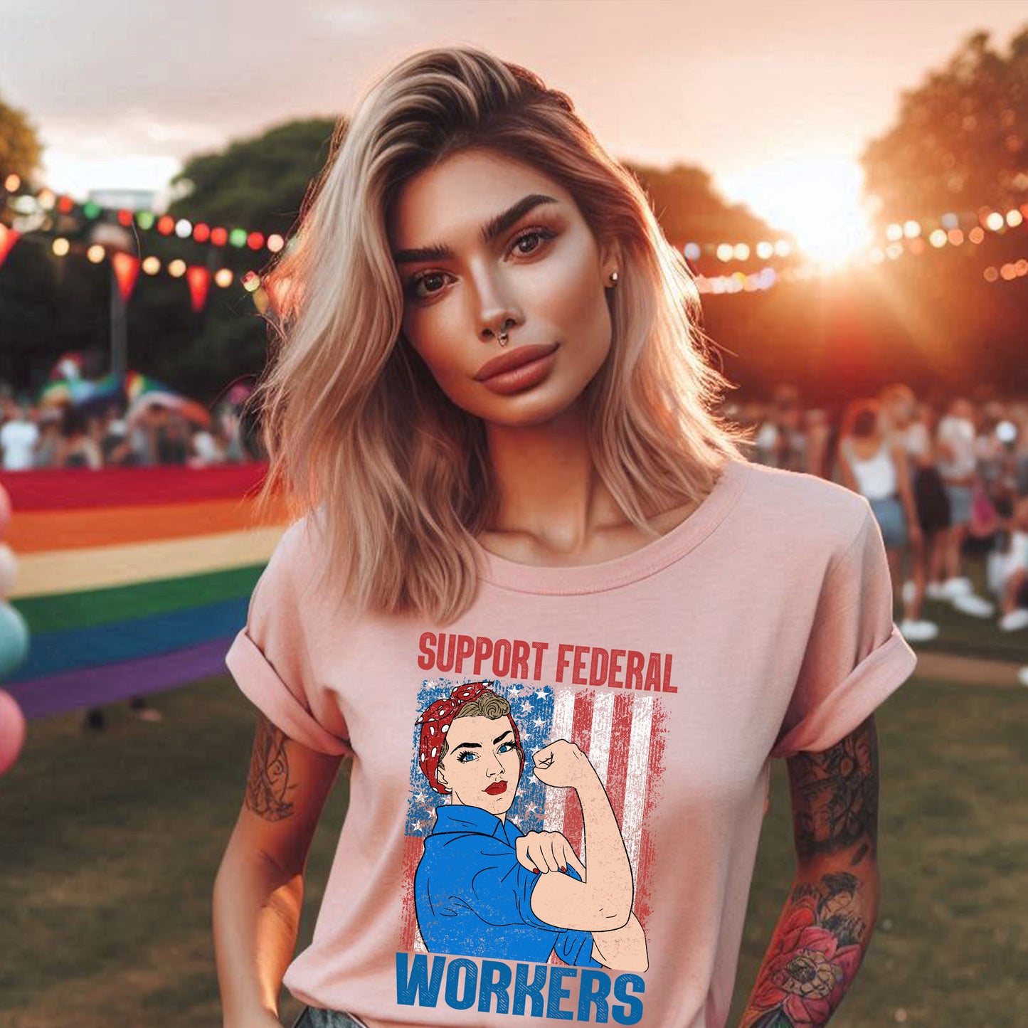 SUPPORT FEDERAL WORKERS T-SHIRT 3014