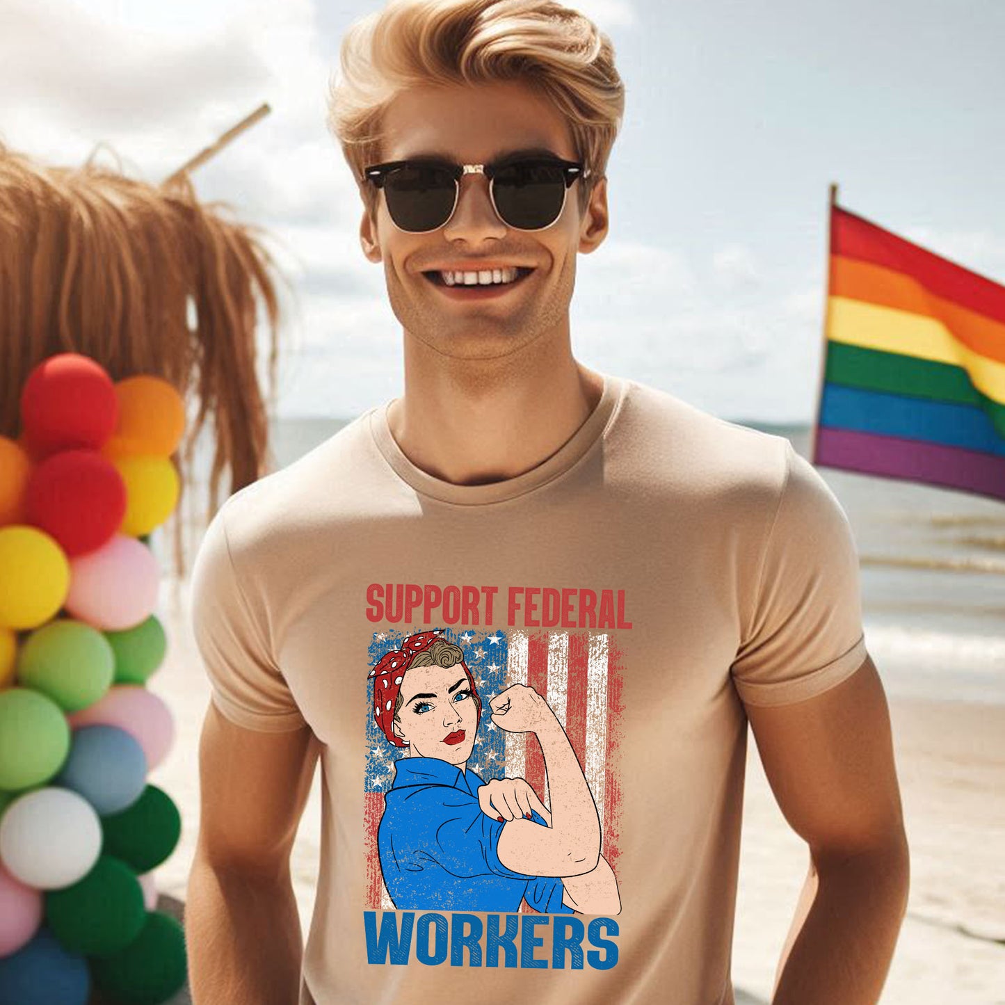 SUPPORT FEDERAL WORKERS T-SHIRT 3014