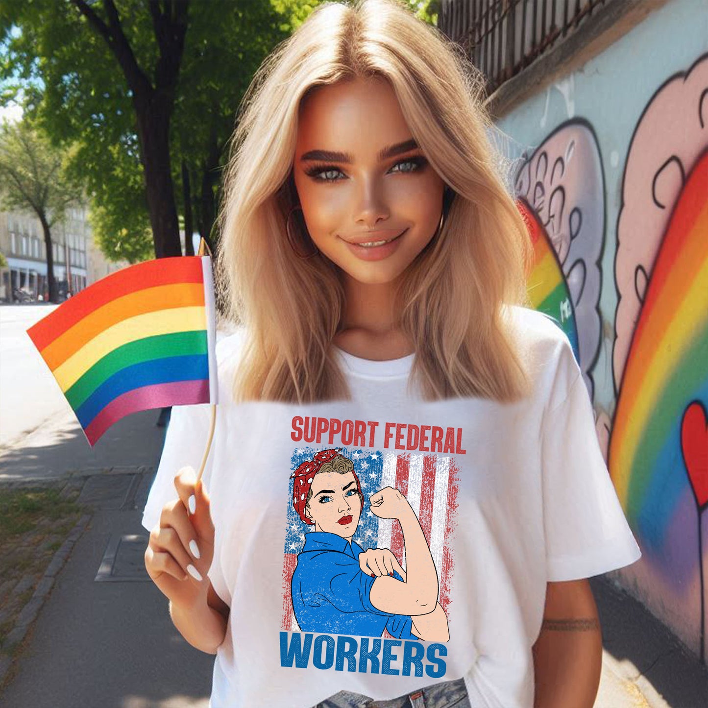 SUPPORT FEDERAL WORKERS T-SHIRT 3014