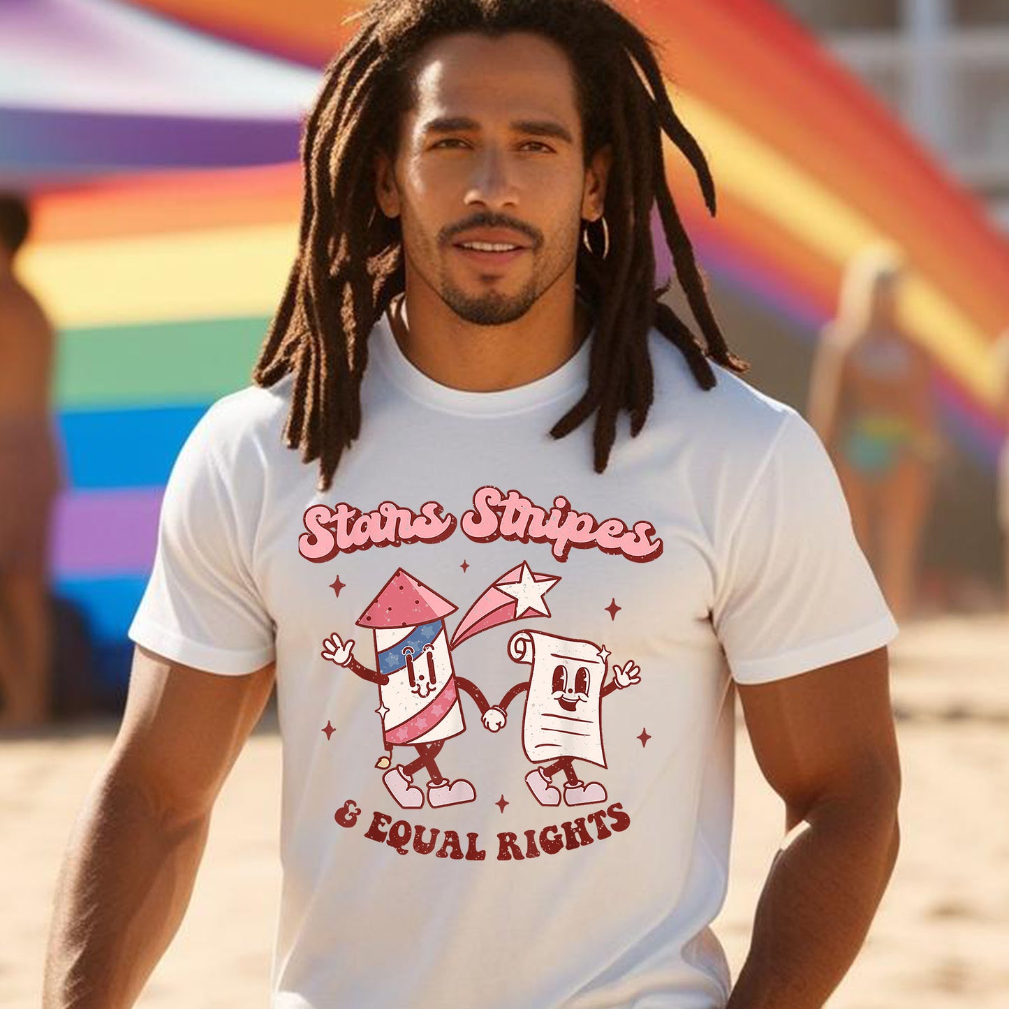 STARS AND STRIPES FIREWORKT-SHIRT 3015