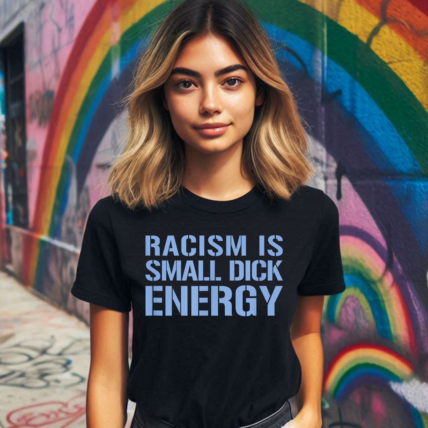 RACISM IS SMALL D ENERGY T-SHIRT 8006