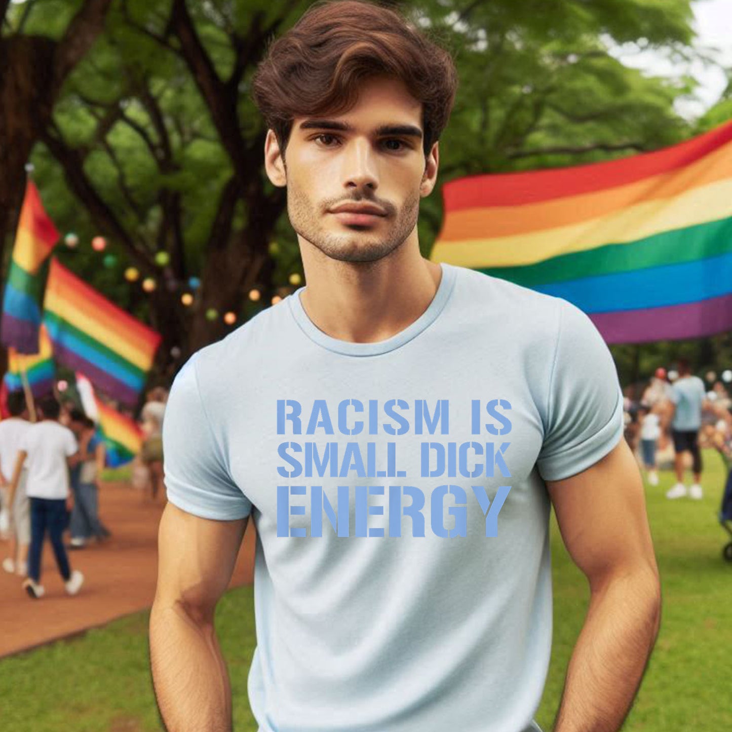 RACISM IS SMALL D ENERGY T-SHIRT 8006