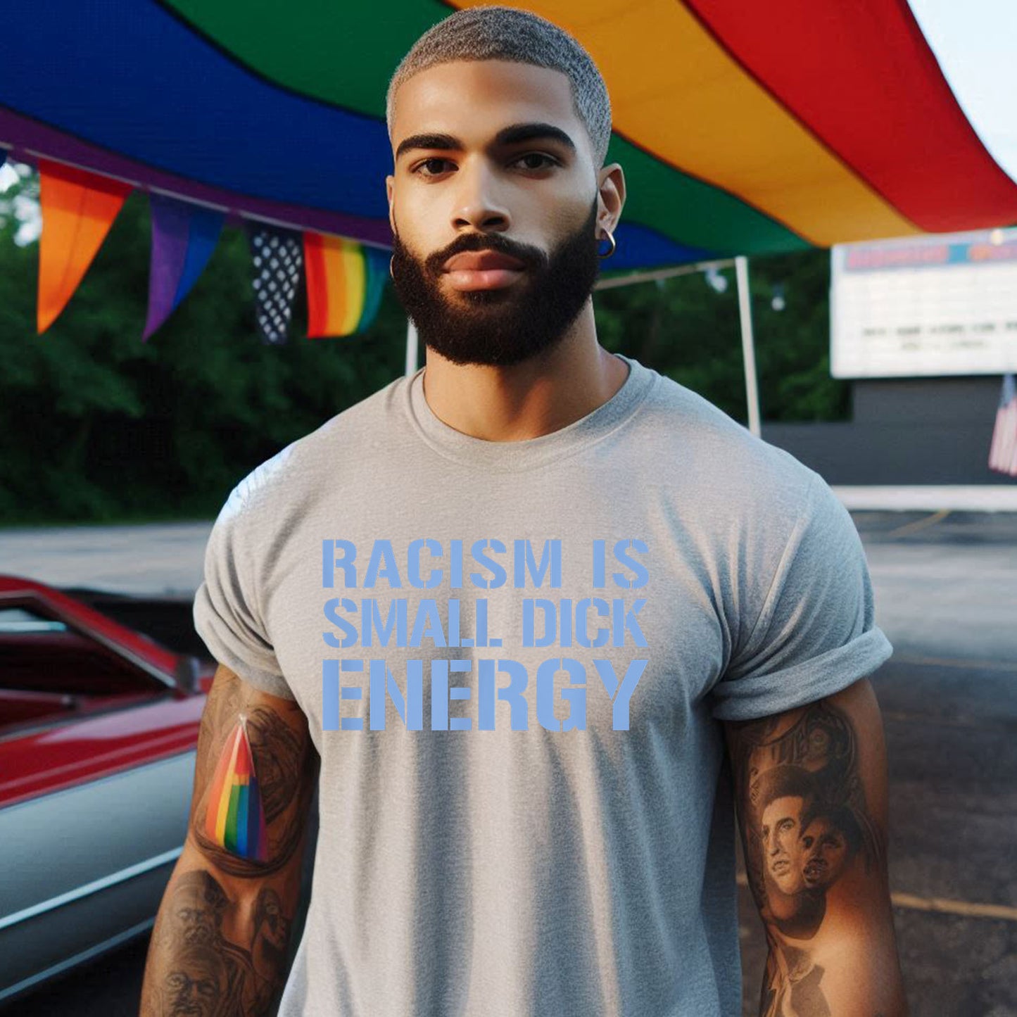 RACISM IS SMALL D ENERGY T-SHIRT 8006