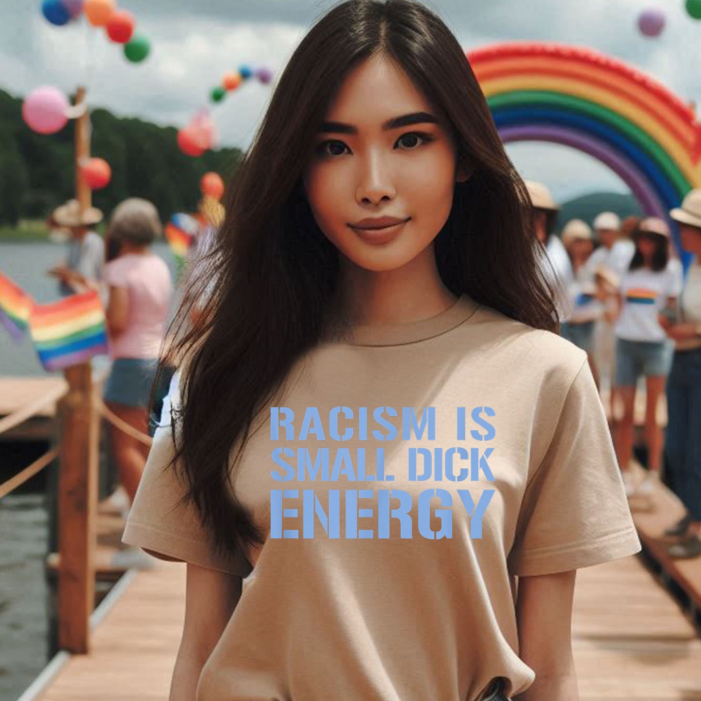 RACISM IS SMALL D ENERGY T-SHIRT 8006