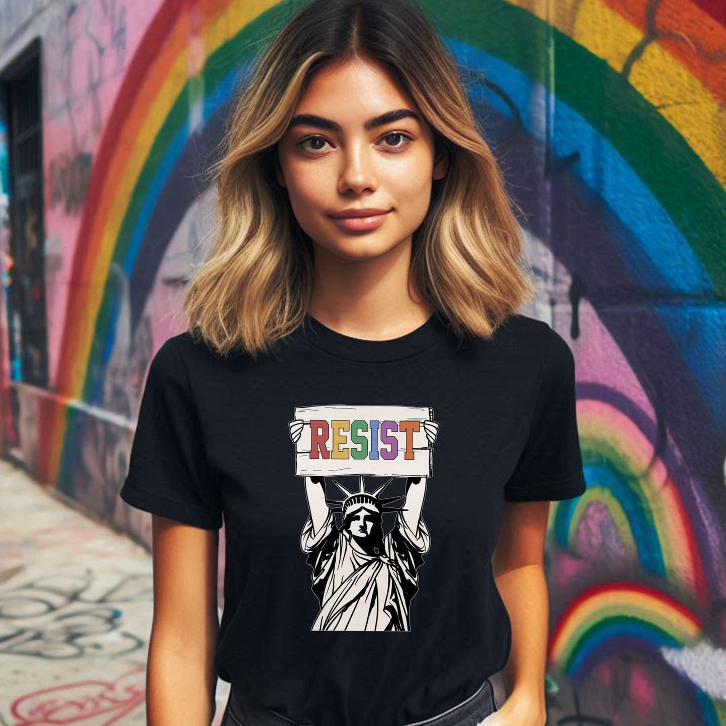 RESIST STATUE OF LIBERTY T-SHIRT 8008