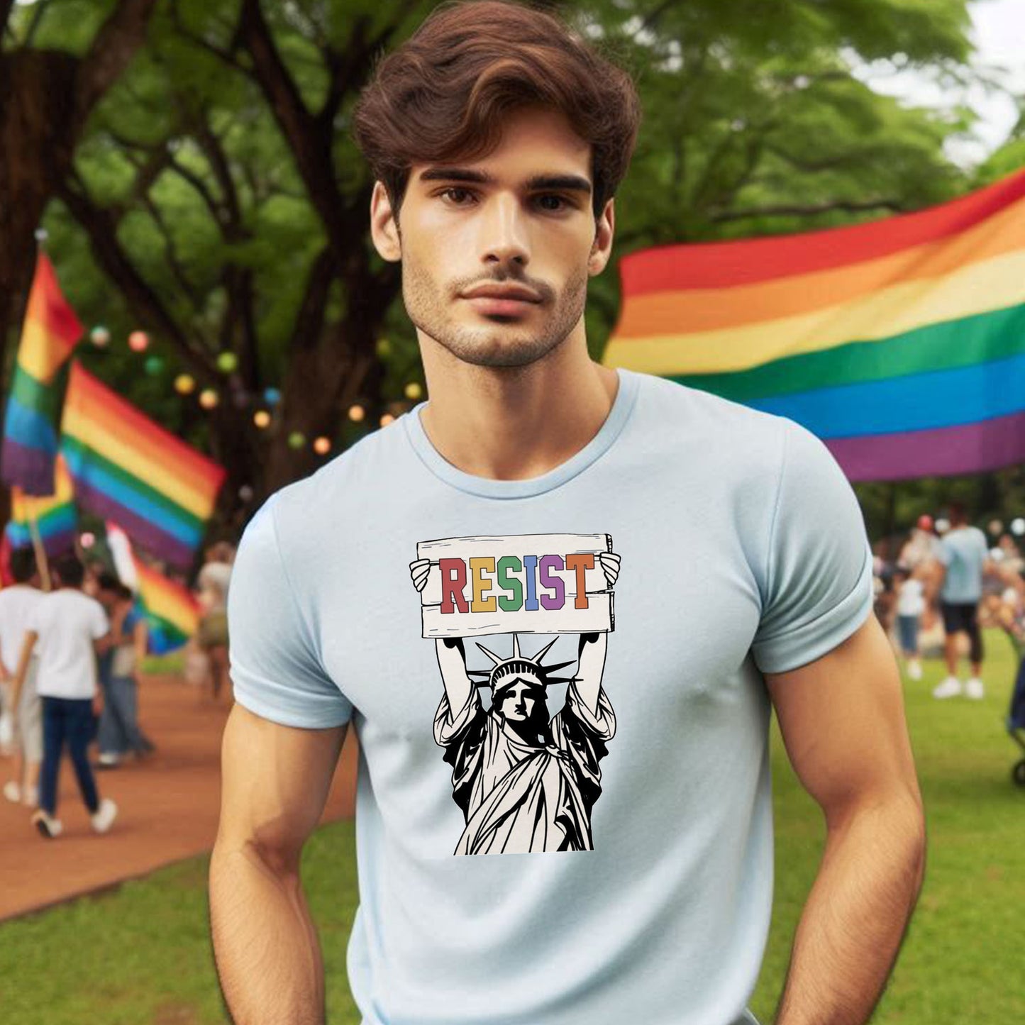 RESIST STATUE OF LIBERTY T-SHIRT 8008