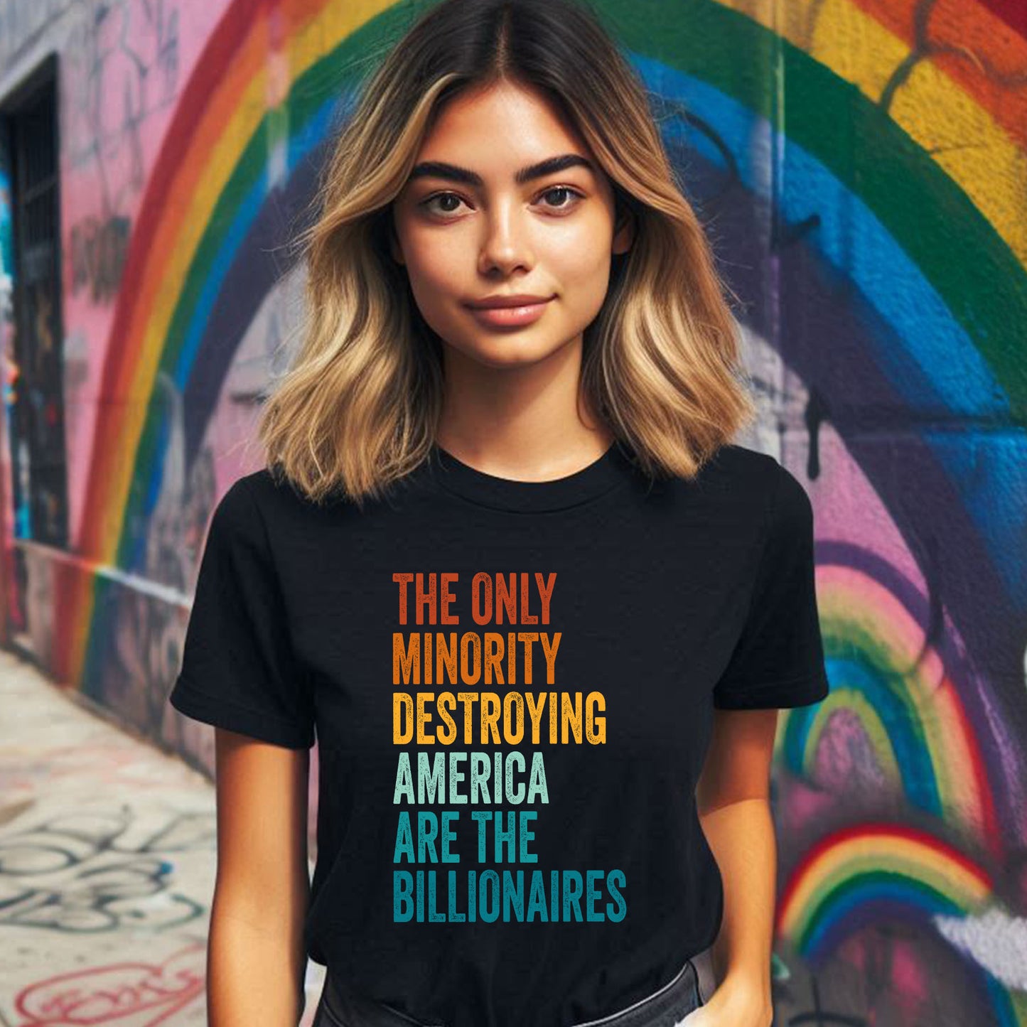 MINORITY DISTROYING AMERICA T-SHIRT 8013