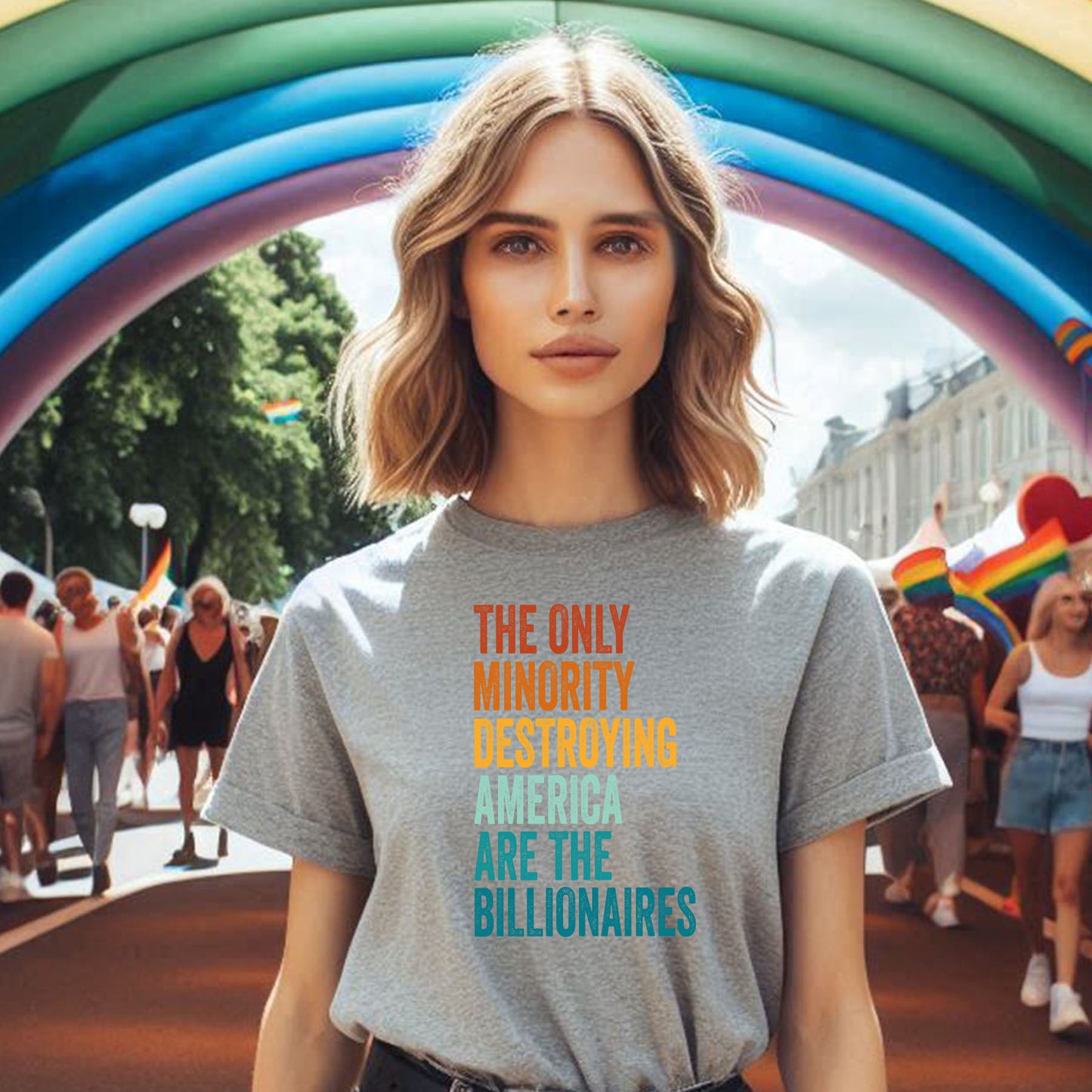 MINORITY DISTROYING AMERICA T-SHIRT 8013