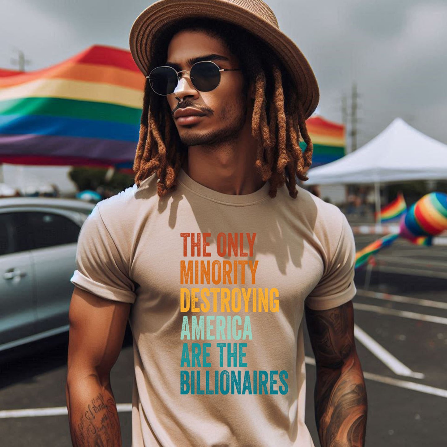 MINORITY DISTROYING AMERICA T-SHIRT 8013