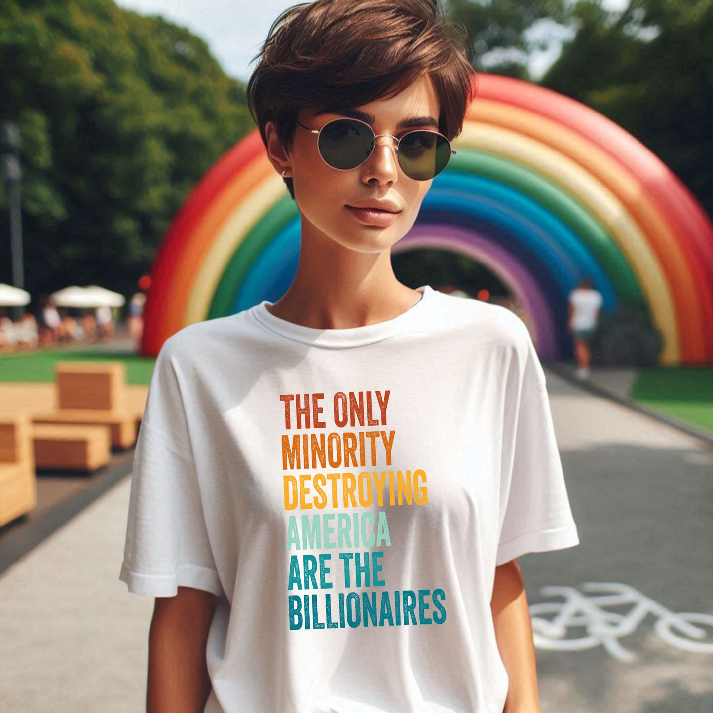 MINORITY DISTROYING AMERICA T-SHIRT 8013